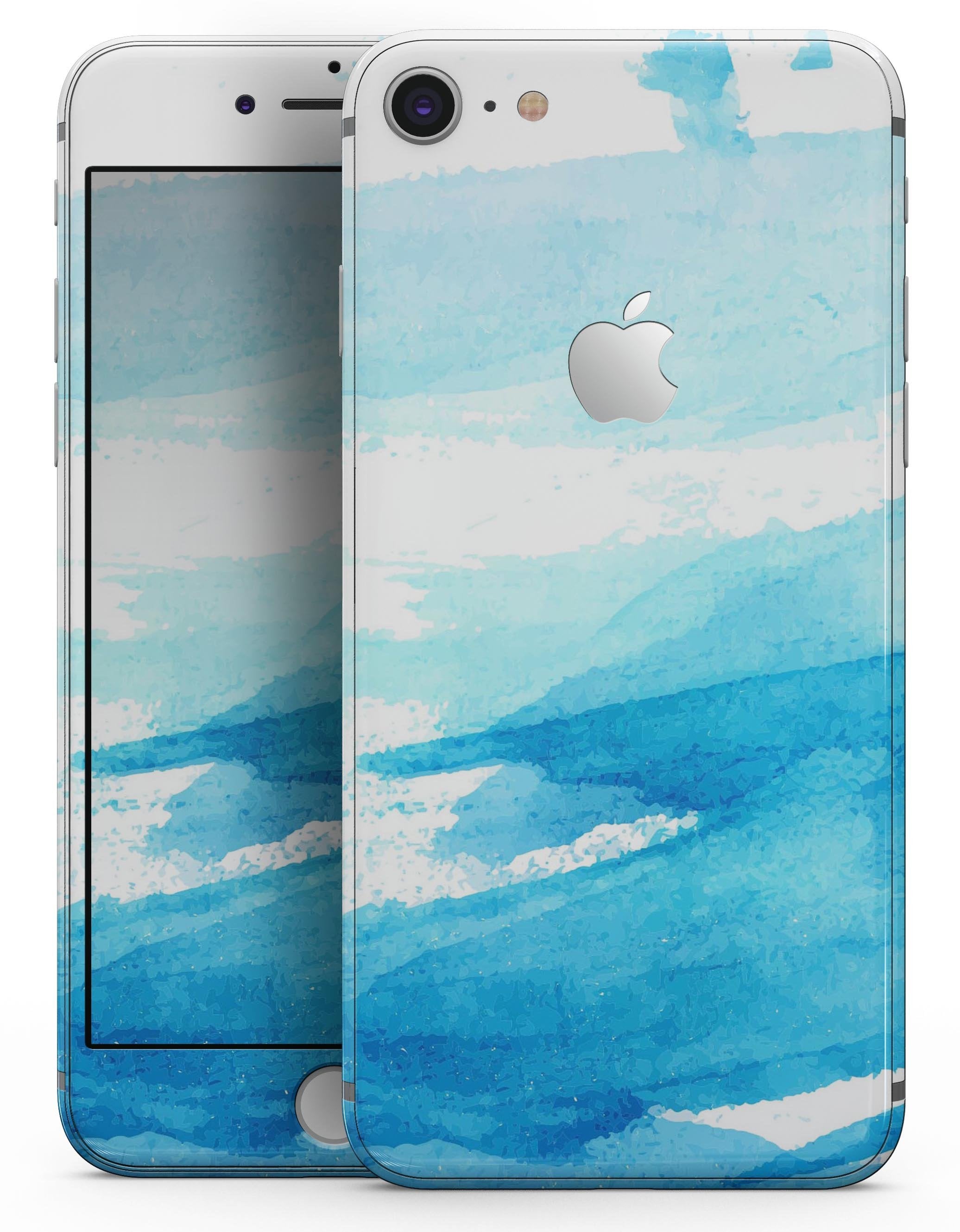 Abstract Blue Strokes - Skin-kit for the iPhone 8 or 8 Plus